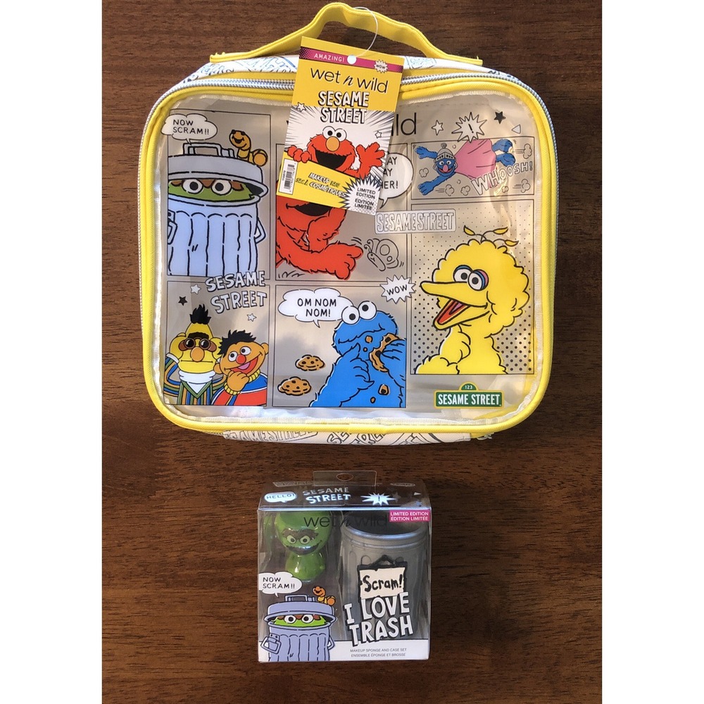 Wet N Wild Sesame Street Makeup Bag, Makeup Sponge & Case Set LIMITED EDITION - Picture 2 of 16